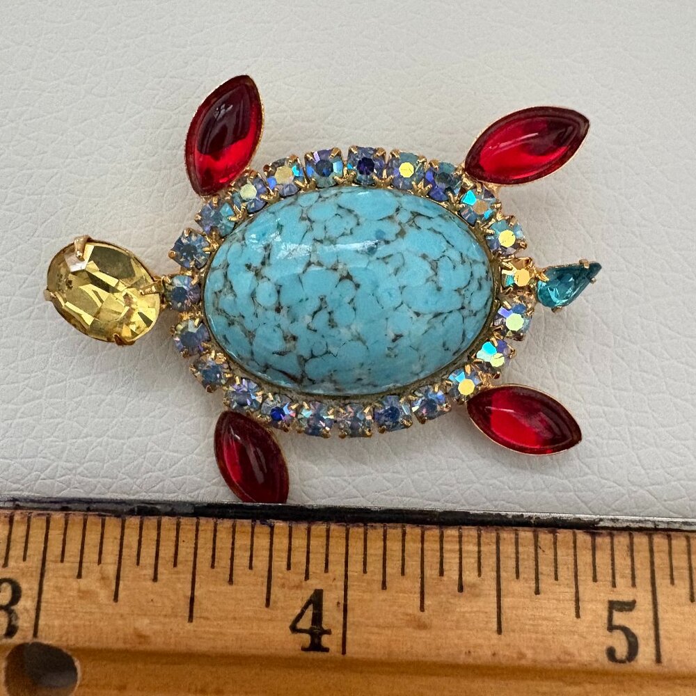 Vintage Turtle Brooch - Picture 2 of 3